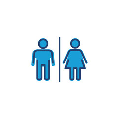 Wall Mural - Toilet icon vector. restrooms icon vector. bathroom sign. wc, lavatory