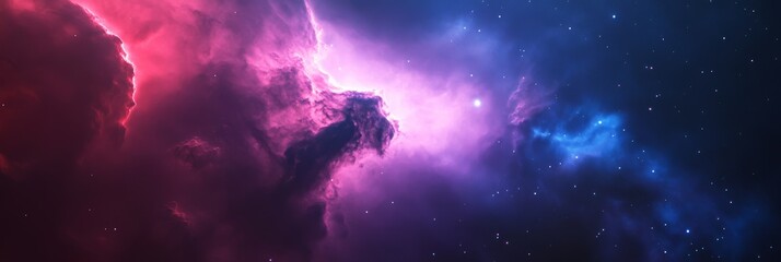 Wall Mural - A truly stunning view of a vibrant and colorful cosmic nebula that is filled with countless stars and swirling gases