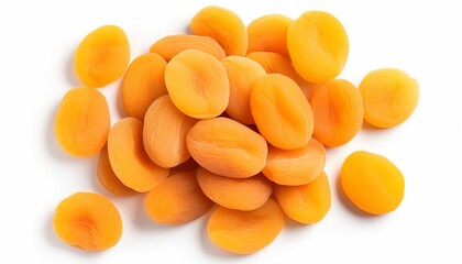 Wall Mural - dried apricots isolated on white background