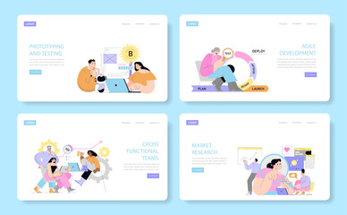 Poster - innovation. flat vector illustration