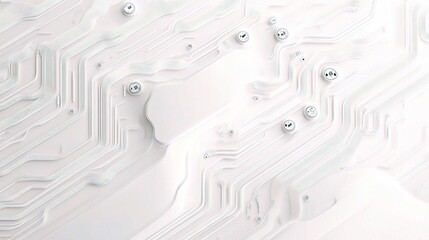 Poster - Digital Mind: Abstract Circuit Board Silhouette 