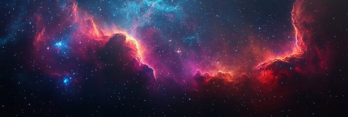 Wall Mural - A breathtaking cosmic nebula that showcases a rich array of vibrant colors and captures celestial beauty perfectly