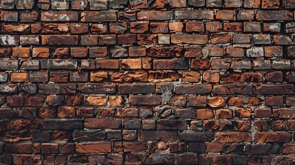 Poster - Rustic Red Brick Wall Texture