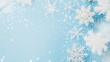 © Wasin Arsasoi - winter background, blue tones, snowflakes, festive.