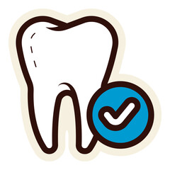 Sticker - healthy tooth icon sticker