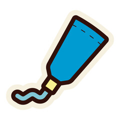 Sticker - toothpaste icon sticker