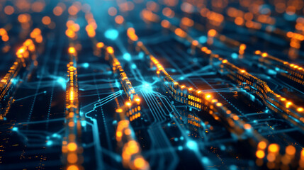 Poster - cryptocurrency transactions with digital coins, blockchain networks, and secure digital wallets. Incorporate glowing nodes, blockchain chains, highlight the technology, online business finance tech 
