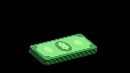 Poster - 3D Animation of That Amount of Money Soared | Alpha Channel