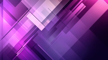 Canvas Print - Purple Geometric Fusion: A modern abstract background with overlapping translucent shapes in vibrant purple hues.