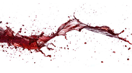 Poster - Dynamic Wine Splash Motion on White Studio Backdrop