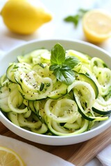 Wall Mural - Light and Refreshing Zucchini Noodles 