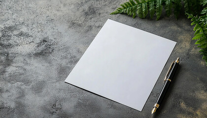 Wall Mural - Empty paper on table in office for business plan generated by AI