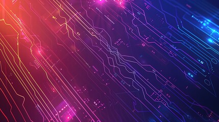 Poster - Glorious World binary circuit board future technology blue hud cyber security concept background