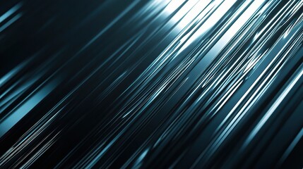 Metallic Velocity: Abstract streaks of light illuminate sleek metallic lines in a dynamic display of speed and technology. 