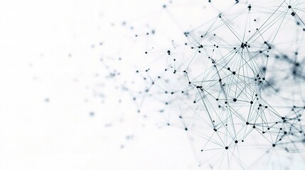 Wall Mural - Abstract Network Connections: A minimalist design featuring a network of interconnected dots and lines, symbolizing the interconnected nature of modern technology, communication, and social networks. 