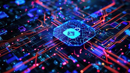 Poster - Superb Futuristic Business Tech Abstract Circuit Innovation