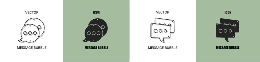 Canvas Print - Message bubble icon line. Message bubble vector illustration.