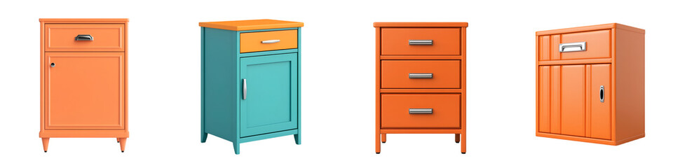 Wall Mural - Modern Colorful Cabinets and Drawers:  Perfect for a Chic and Stylish Home!