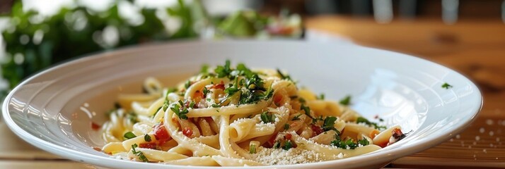 Wall Mural - Tasty Pasta Dish on a Plate