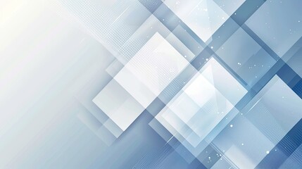 Abstract blue geometric background vector presentation design with white squares and sharp corners in a light blue color for a business poster,