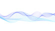 © MS - Abstract background with blue and purple wave lines on white.	Blue-violet abstract lines. Sound waves on transparent background for your design.