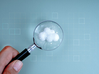Poster - cloud computing infrastructure technology, data system storage connection concept. polygon graphic o