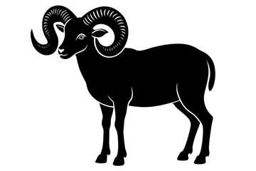 Wall Mural - Bighorn sheep, bighorn sheep silhouette vector


