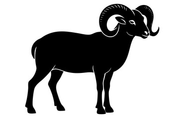 Poster - Bighorn sheep, bighorn sheep silhouette vector


