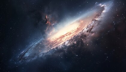 Wall Mural - Stars of a planet and galaxy in a free space