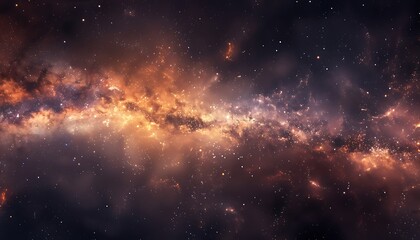 Wall Mural - Stars of a planet and galaxy in a free space