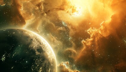 Wall Mural - A majestic view of a distant nebula
