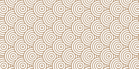 Minimal Vector overlapping Pattern diamond geometric brown color spiral line waves abstract wave line. seamless tile stripe overlap creative retro circle line fabric pattern white background.