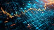 © Paul GoToMars - Abstract representation of digital data flow with graph lines and glowing elements, ideal for technology and finance themes.