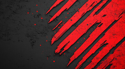 Wall Mural - Explore the edgy allure of black and red grunge, featuring unique textures that create a striking abstract backdrop.