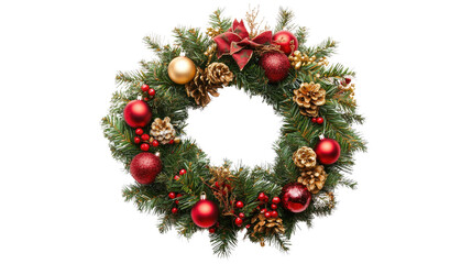 Wall Mural - christmas wreath transparent background