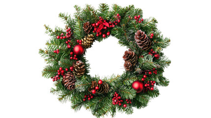 Wall Mural - christmas wreath transparent background