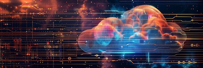 Abstract Cloud Computing Illustration