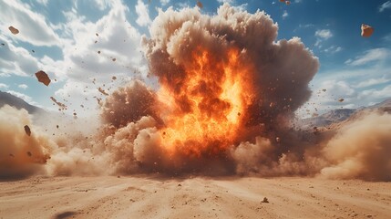 Wall Mural - Explosion in the Desert.