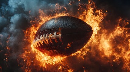 Sticker - Burning Passion Football in Flames.