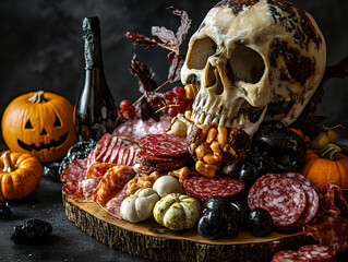 Sticker - Halloween themed charcuterie, food photography