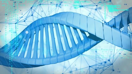 Poster - Animating DNA strand and network connections, processing scientific data