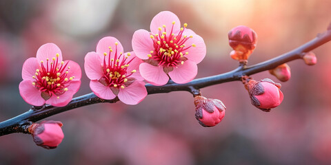 spring flowers, blending soft pastels and vivid hues. The image evokes feelings of renewal and growth, symbolizing the beauty and rebirth of nature