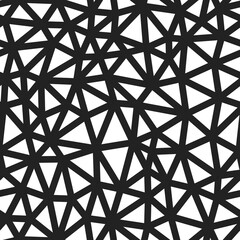 Poster - abstract pattern of triangle shapes. compact triangles with heavy line weight. repeatable and seamle
