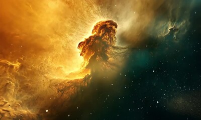 Wall Mural - Stunning Nebula Formation in the Depths of Space