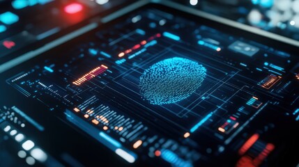 Poster - The integration of biometric security systems into digital tablets enhances data protection for businesses,