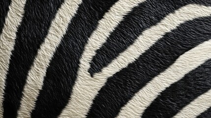 Wall Mural - Close-up of Zebra Stripes with Fur Detail