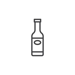 Poster - Wine Bottle line icon