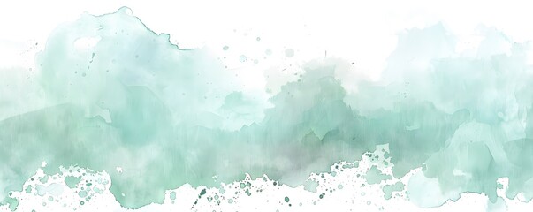 Fototapete - abstract watercolor green background