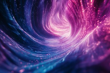 Poster - Swirling cosmic colors create an otherworldly effect in a vibrant abstract design representing the beauty of the universe. Generative AI