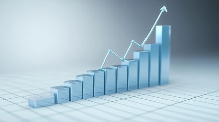 Wall Mural - Financial growth chart for stock market investment trading.